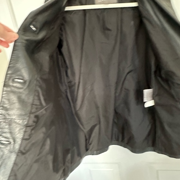 Wilsons Black Leather Blazer size L. EUC - Picture 9 of 12